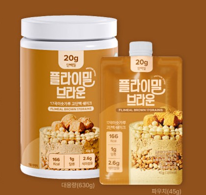 플라이밀 브라운 대용량 630g 통과 파우치 45g