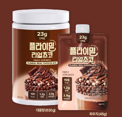 플라이밀 리얼초코 대용량 630g 통과 파우치 45g